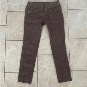 Ann Taylor Chocolate Brown Corduroy Skinnies 00P